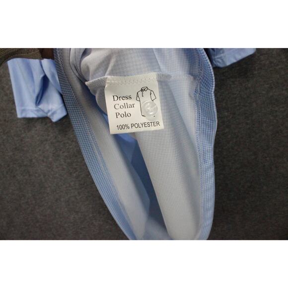 Collars & Co Shirt Mens 3XL Relaxed Polo Houndstooth Dress Collar Blue Casual - Picture 4 of 6